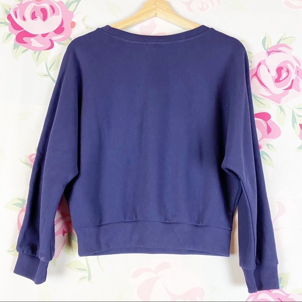 NEW Levi’s Basic Blue Cropped Sweatshirt XS - Picture 5 of 8